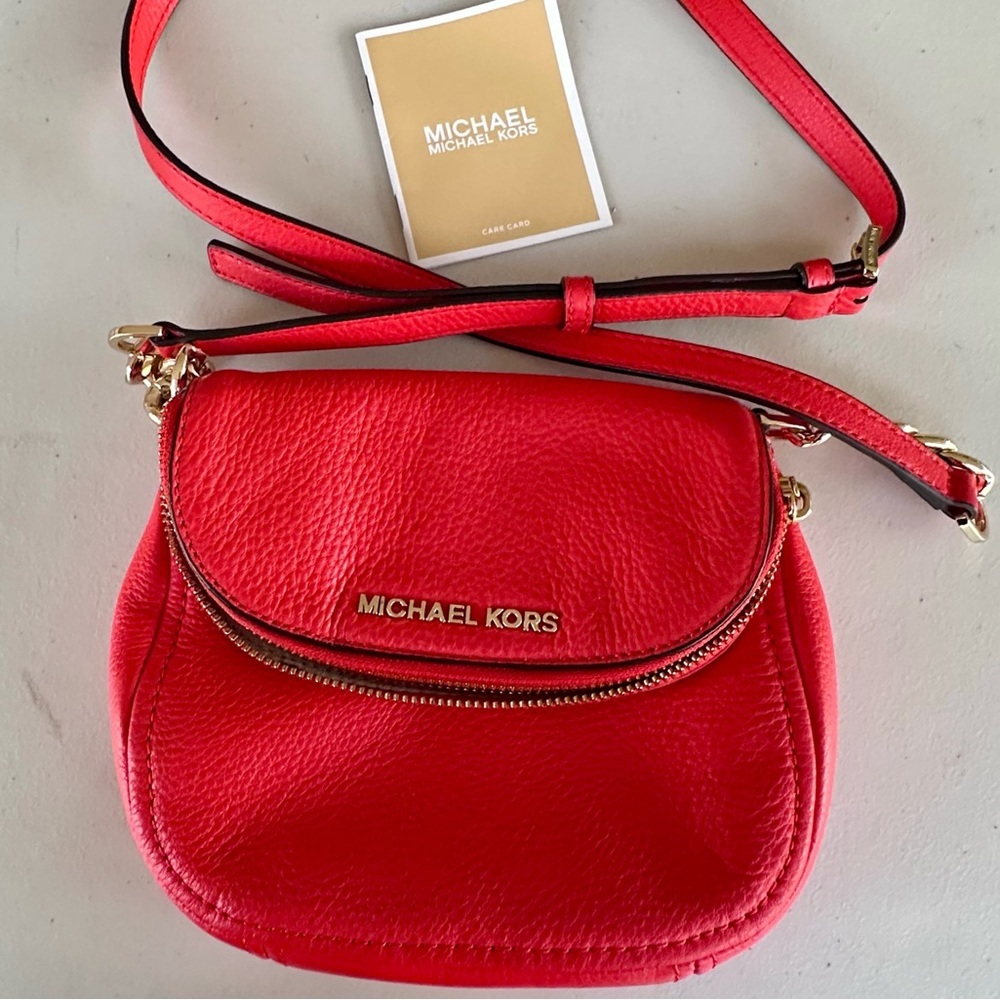 MICHAEL KORS BEDFORD CROSSBODY/SHOULDER LEATHER BAG. - Picture 7 of 16